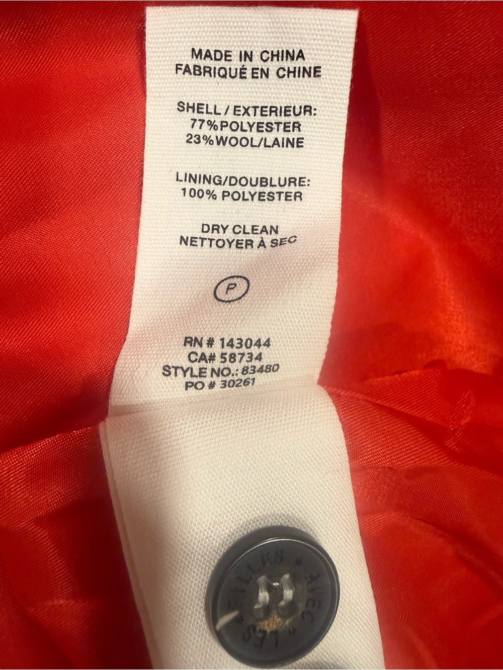 Red Double-Breasted Women's Blazer Size XS NWT - Picture 5 of 5
